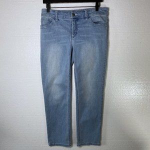 Chico's So Slimming Sz 0 4 Light Wash Skinny Jeans